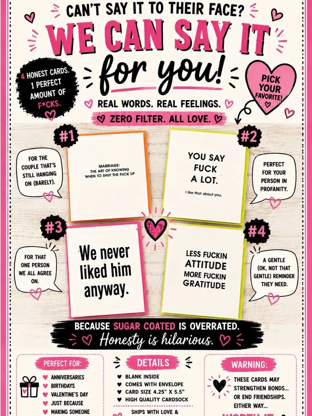 We Can Say It For You! Pick Your Favorite Card!! You Choose! 😊